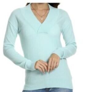 Woman’s Oshlen Women's V-Neck Sweater Seafoam (Green) Medium